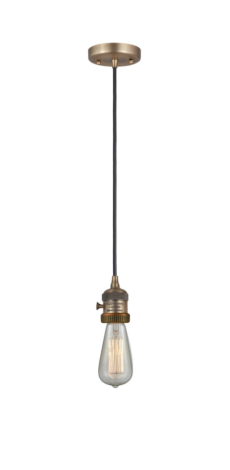 Innovations 201CSW-BB One Light Mini Pendant, Brushed Brass
