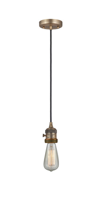 Innovations 201CSW-BB One Light Mini Pendant, Brushed Brass