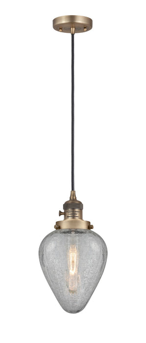 Innovations 201CSW-BB-G165 One Light Mini Pendant, Brushed Brass
