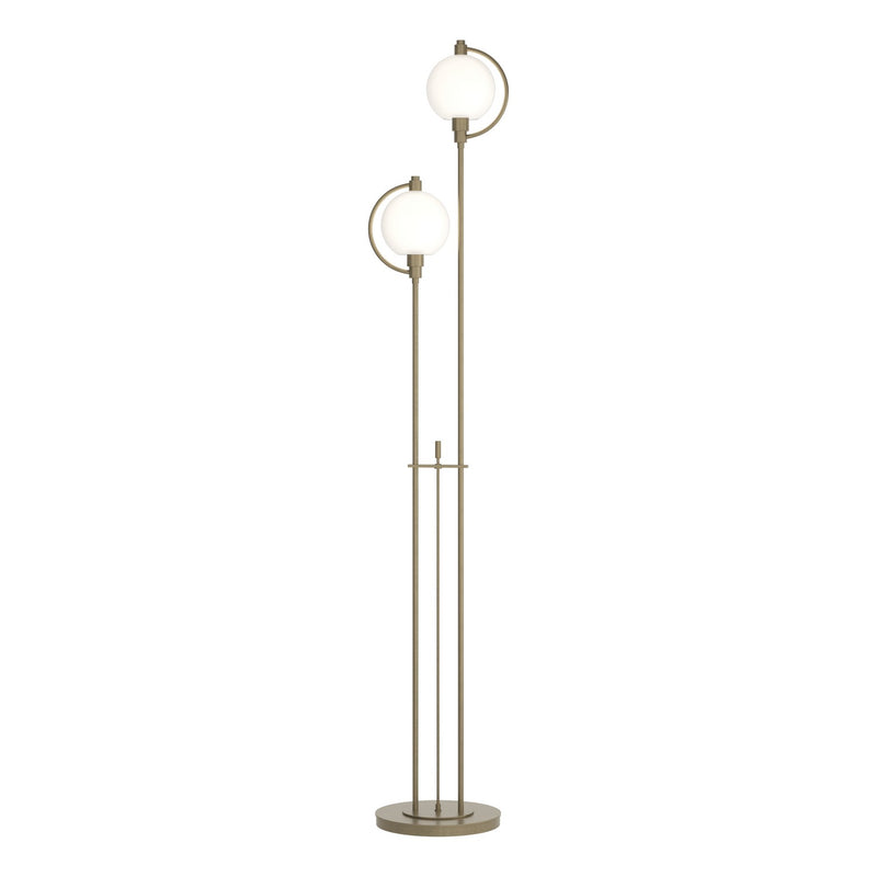 Hubbardton Forge 242210-SKT-84-GG0436 Two Light Floor Lamp, Soft Gold
