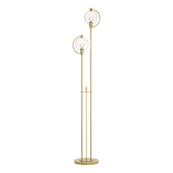 Hubbardton Forge 242210-SKT-86-ZM0436 Two Light Floor Lamp, Modern Brass