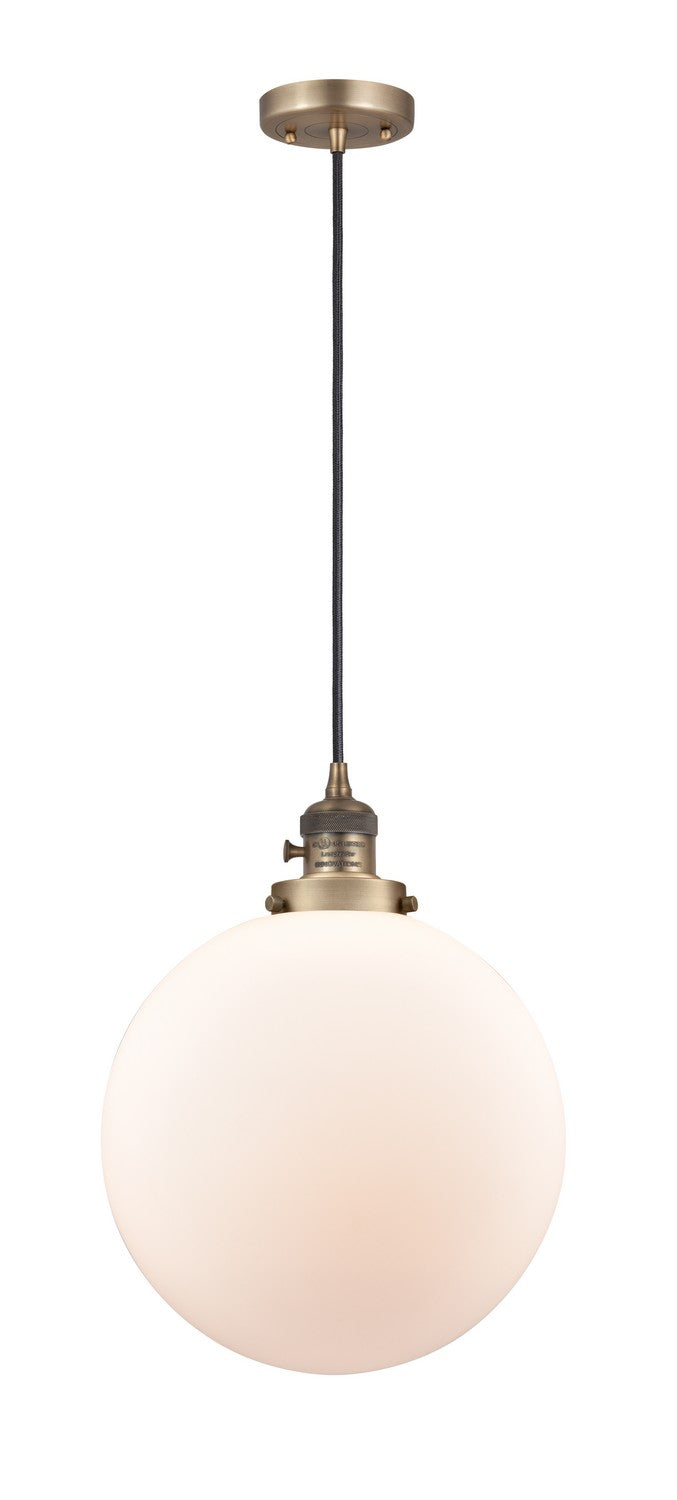 Innovations 201CSW-BB-G201-12 One Light Mini Pendant, Brushed Brass