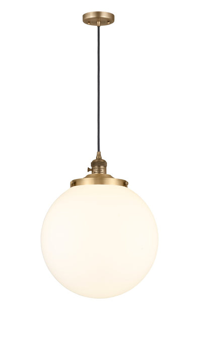 Innovations 201CSW-BB-G201-14 One Light Mini Pendant, Brushed Brass