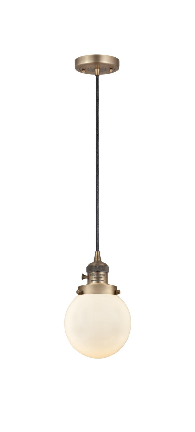 Innovations 201CSW-BB-G201-6-LED LED Mini Pendant, Brushed Brass