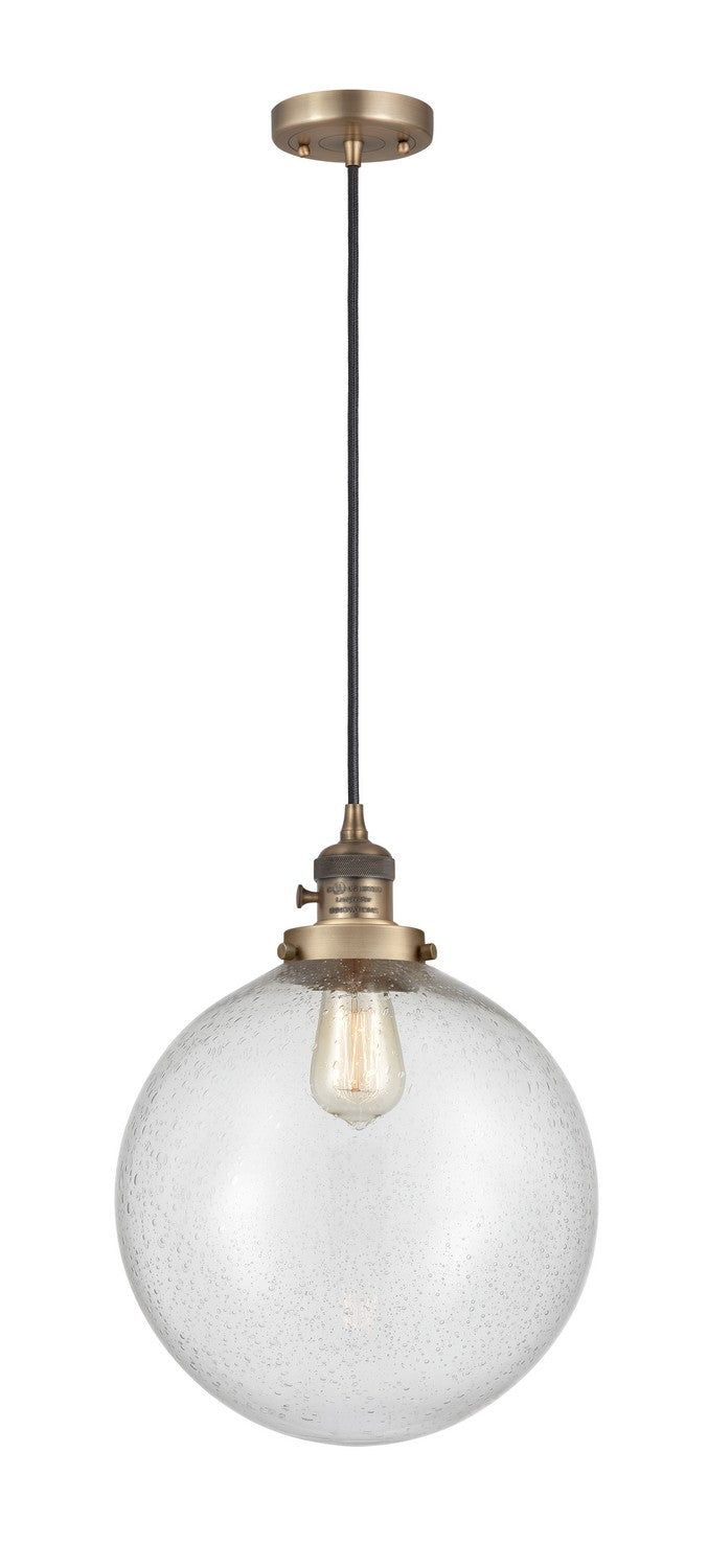Innovations 201CSW-BB-G204-12 One Light Mini Pendant, Brushed Brass