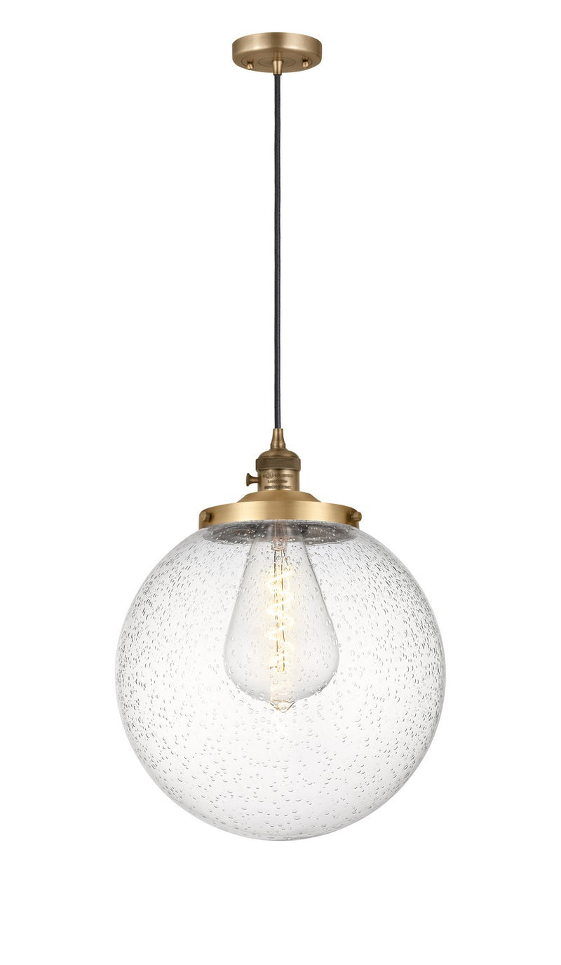 Innovations 201CSW-BB-G204-14 One Light Mini Pendant, Brushed Brass