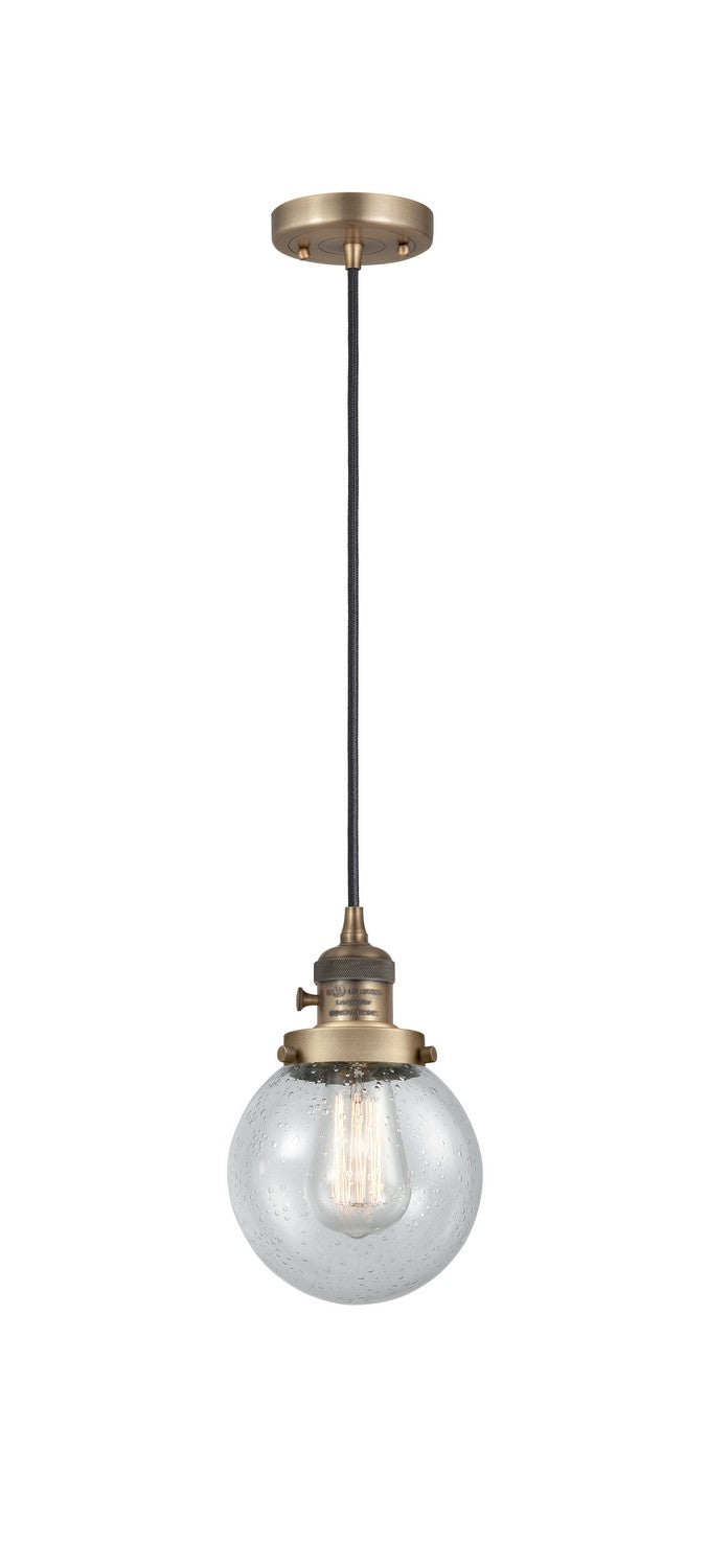 Innovations 201CSW-BB-G204-6-LED LED Mini Pendant, Brushed Brass