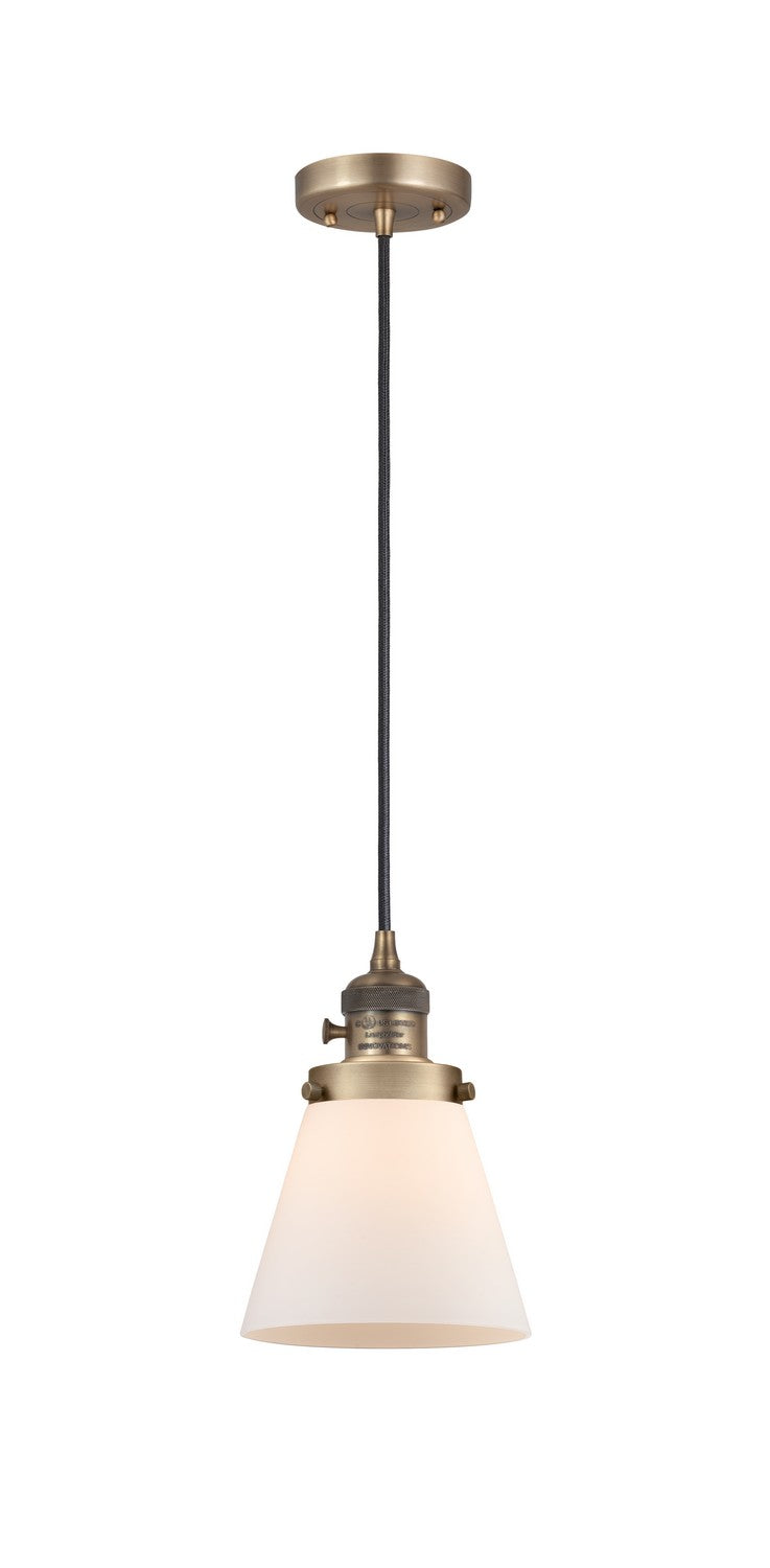 Innovations 201CSW-BB-G61 One Light Mini Pendant, Brushed Brass
