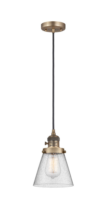 Innovations 201CSW-BB-G64 One Light Mini Pendant, Brushed Brass