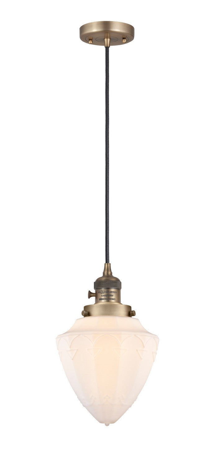 Innovations 201CSW-BB-G661-7 One Light Mini Pendant, Brushed Brass
