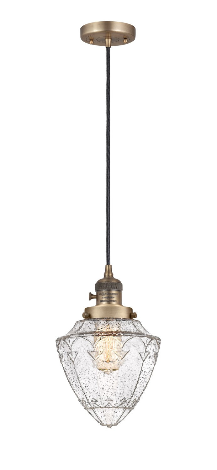 Innovations 201CSW-BB-G664-7 One Light Mini Pendant, Brushed Brass