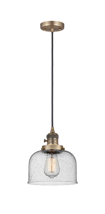 Innovations 201CSW-BB-G74 One Light Mini Pendant, Brushed Brass