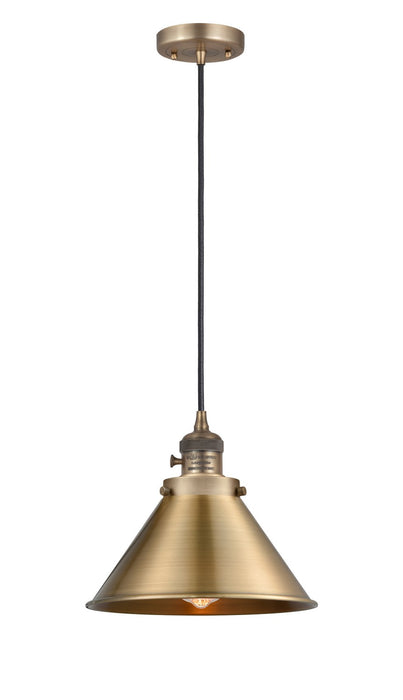 Innovations 201CSW-BB-M10-BB One Light Mini Pendant, Brushed Brass