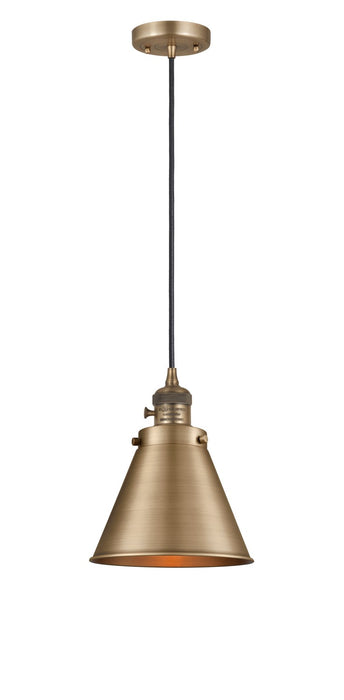 Innovations 201CSW-BB-M13-BB One Light Mini Pendant, Brushed Brass