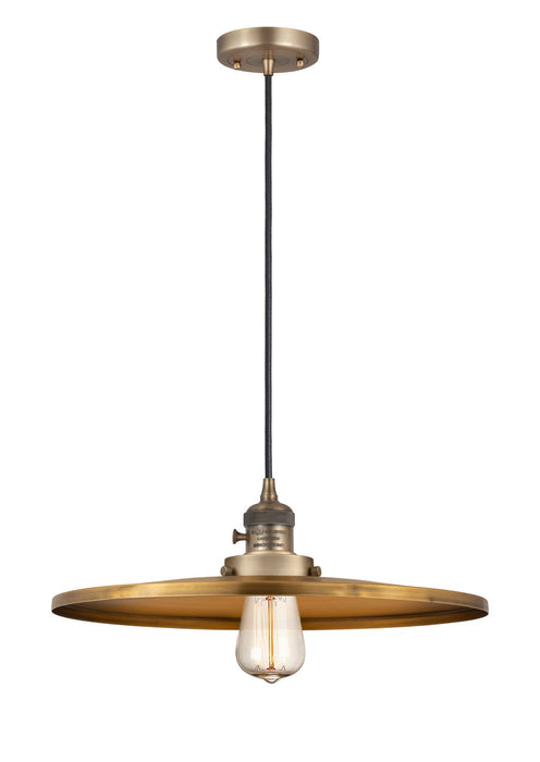 Innovations 201CSW-BB-MFR-BB-16 One Light Mini Pendant, Brushed Brass