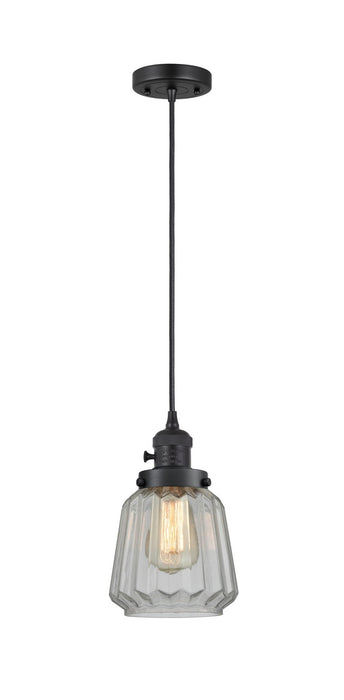 Innovations 201CSW-BK-G142 One Light Mini Pendant, Matte Black
