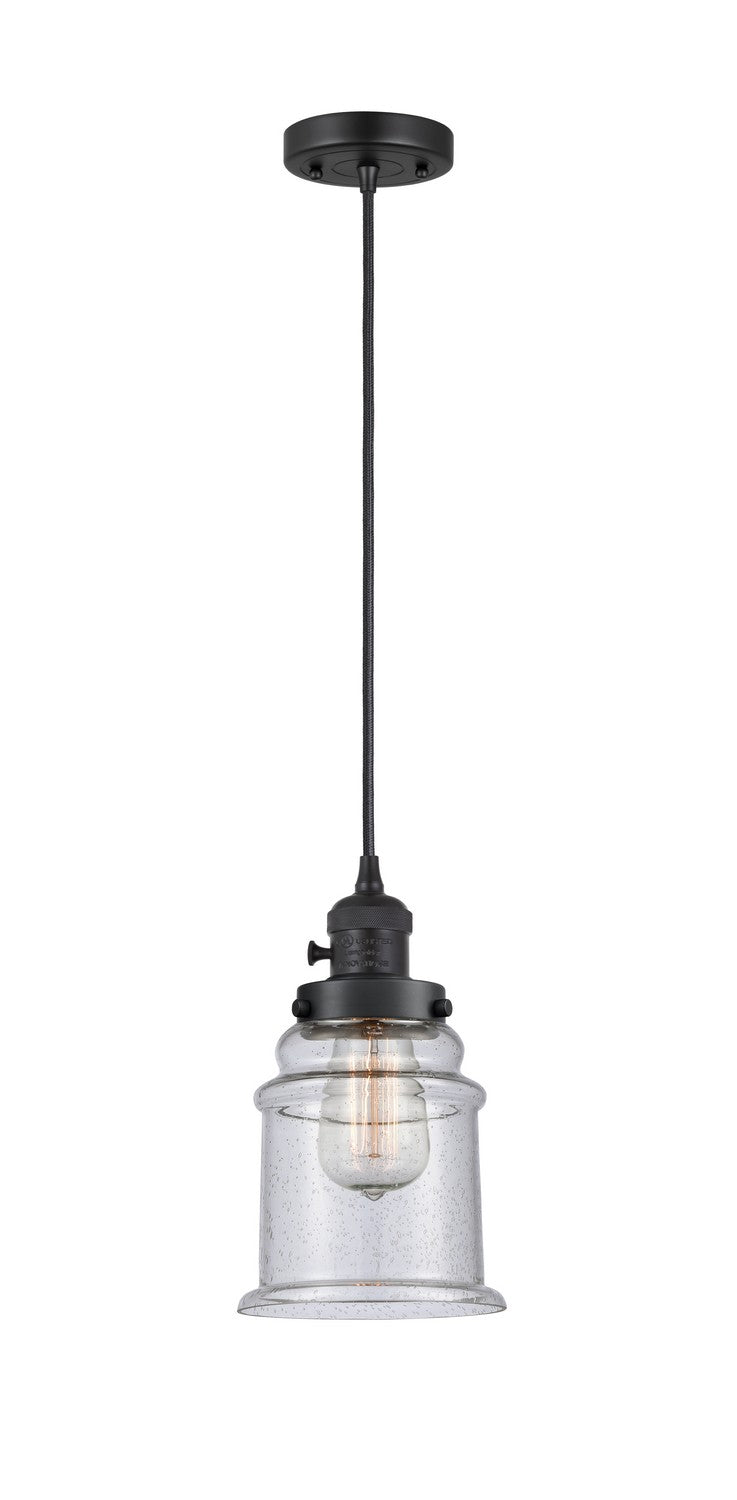 Innovations 201CSW-BK-G184 One Light Mini Pendant, Matte Black