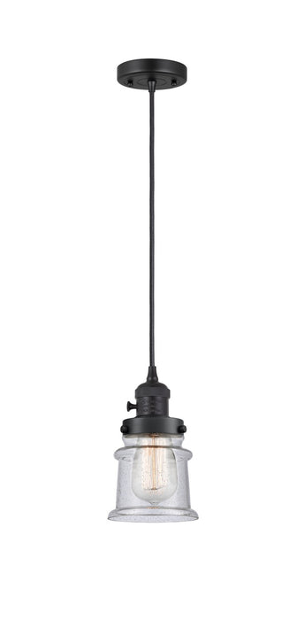 Innovations 201CSW-BK-G184S One Light Mini Pendant, Matte Black
