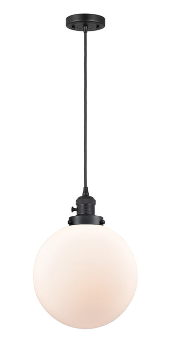 Innovations 201CSW-BK-G201-10 One Light Mini Pendant, Matte Black