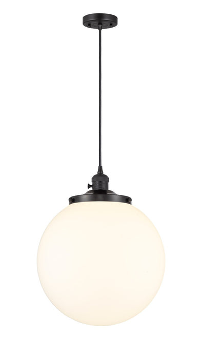 Innovations 201CSW-BK-G201-14 One Light Mini Pendant, Matte Black