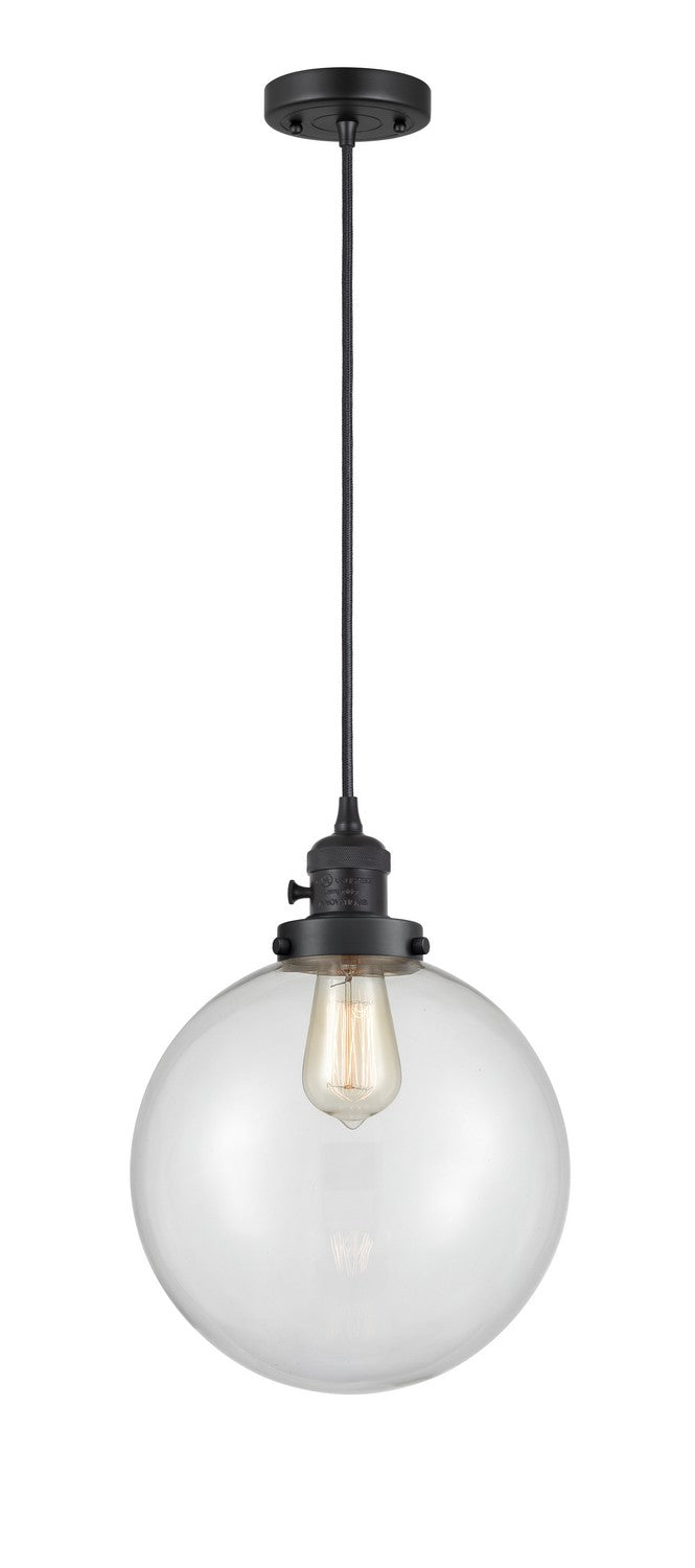 Innovations 201CSW-BK-G202-10 One Light Mini Pendant, Matte Black