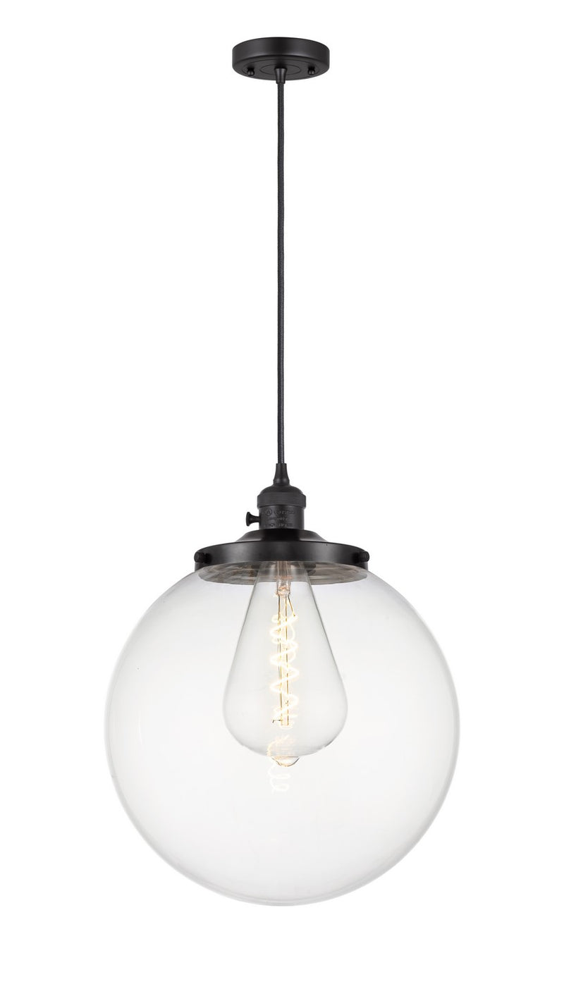 Innovations 201CSW-BK-G202-14 One Light Mini Pendant, Matte Black