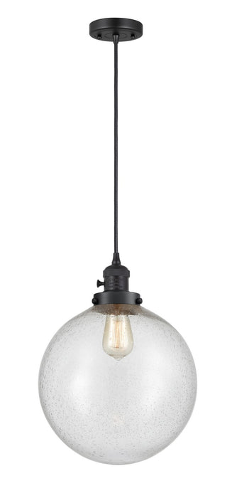 Innovations 201CSW-BK-G204-12 One Light Mini Pendant, Matte Black