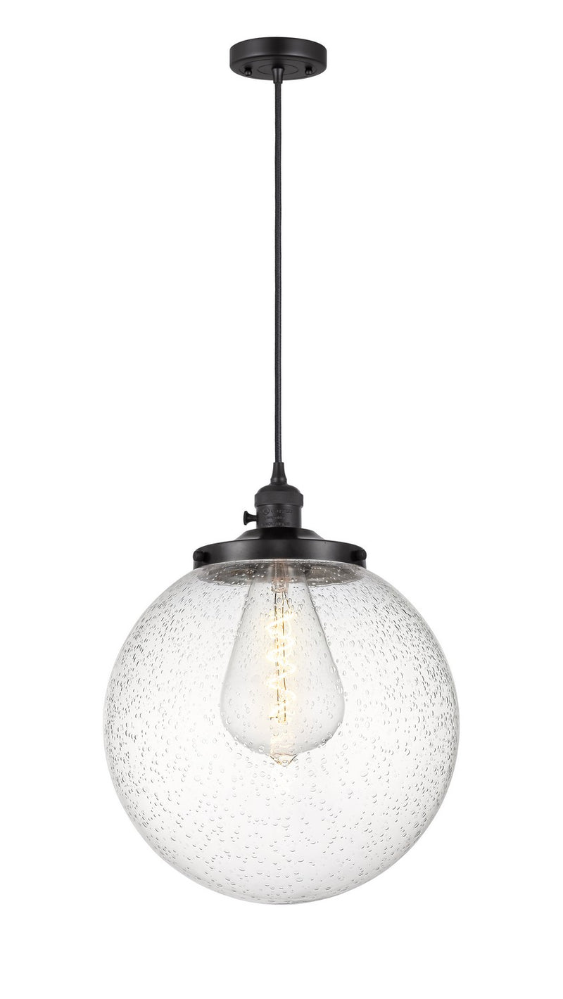 Innovations 201CSW-BK-G204-14 One Light Mini Pendant, Matte Black