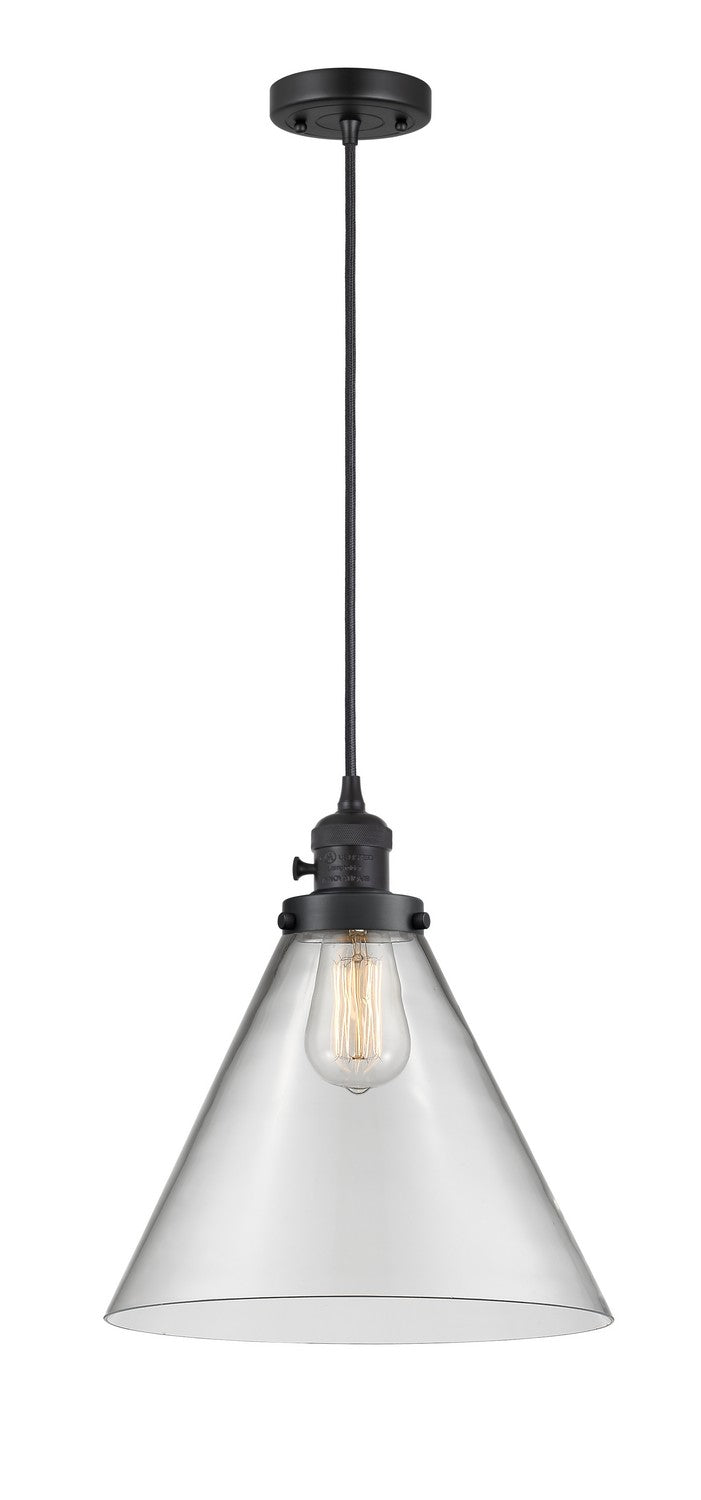 Innovations 201CSW-BK-G42-L One Light Mini Pendant, Matte Black