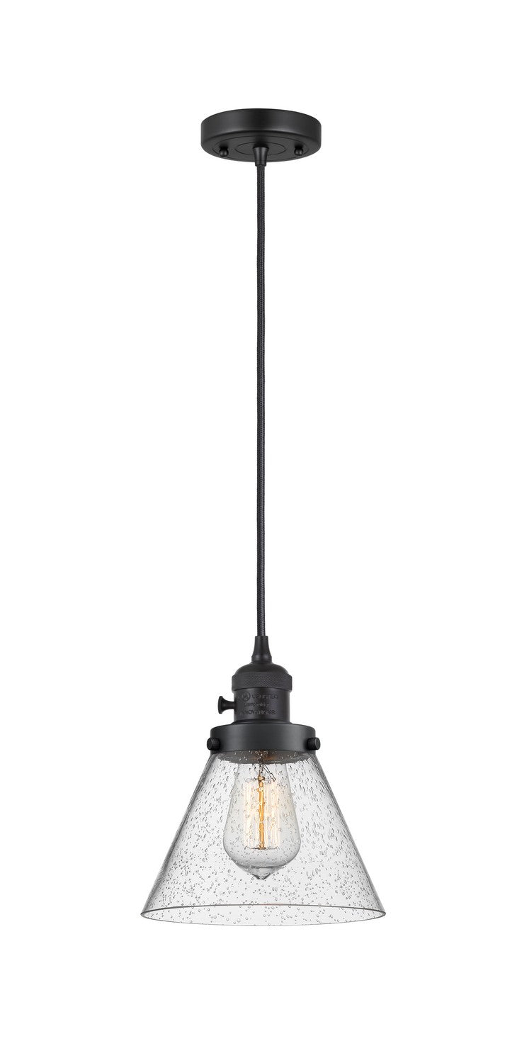 Innovations 201CSW-BK-G44 One Light Mini Pendant, Matte Black