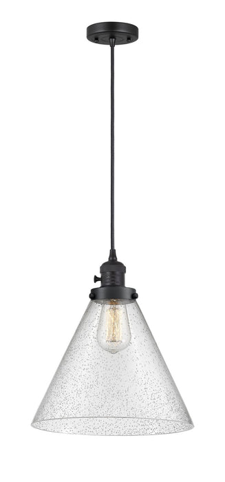 Innovations 201CSW-BK-G44-L One Light Mini Pendant, Matte Black