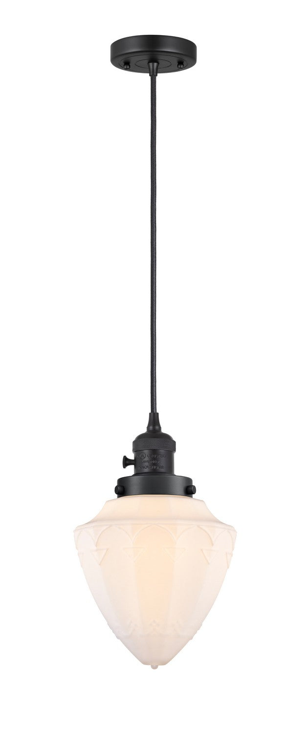 Innovations 201CSW-BK-G661-7 One Light Mini Pendant, Matte Black