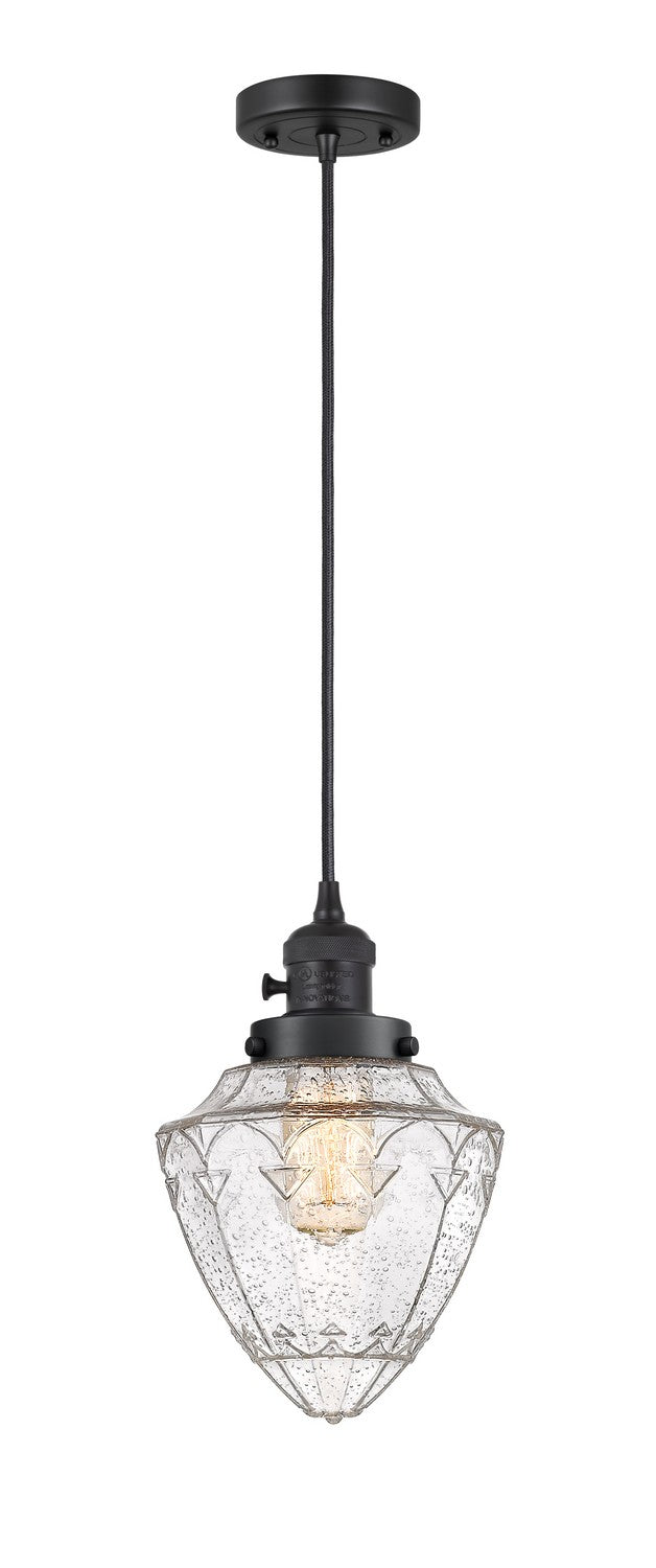Innovations 201CSW-BK-G664-7 One Light Mini Pendant, Matte Black