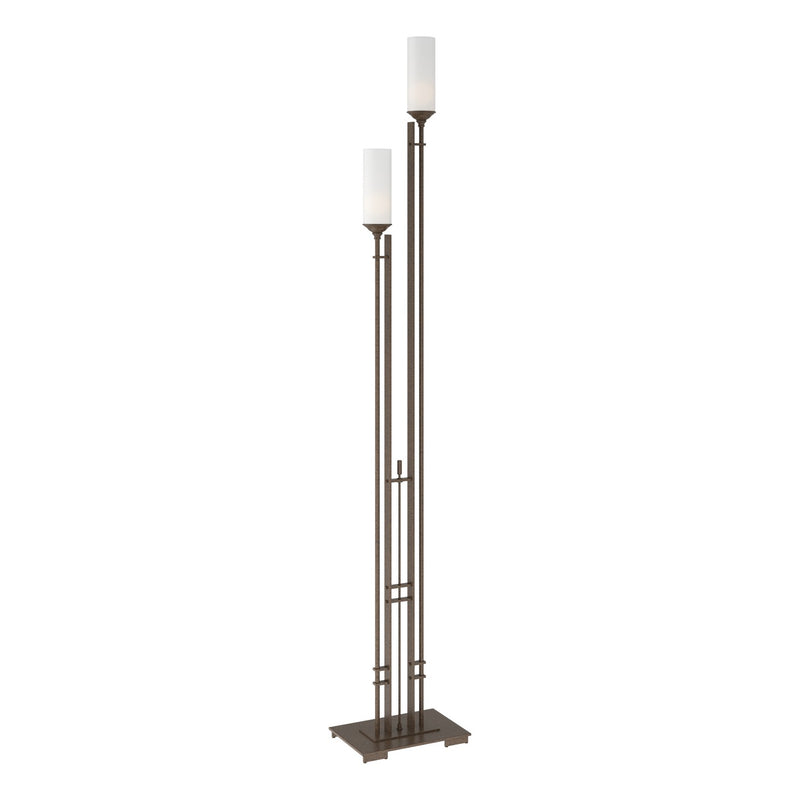 Hubbardton Forge 248416-SKT-05-GG0073 Two Light Floor Lamp, Bronze