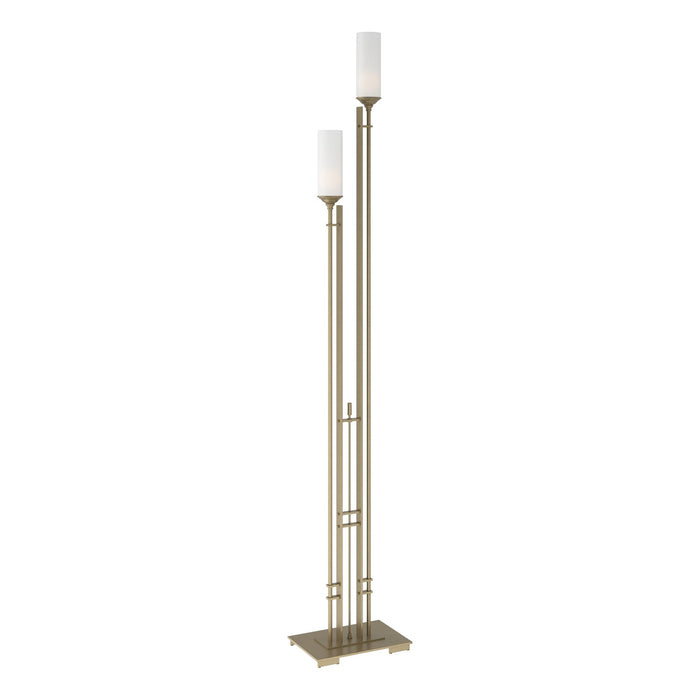 Hubbardton Forge 248416-SKT-84-GG0073 Two Light Floor Lamp, Soft Gold