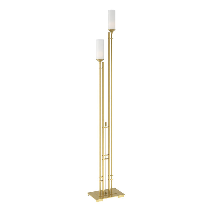 Hubbardton Forge 248416-SKT-86-GG0073 Two Light Floor Lamp, Modern Brass