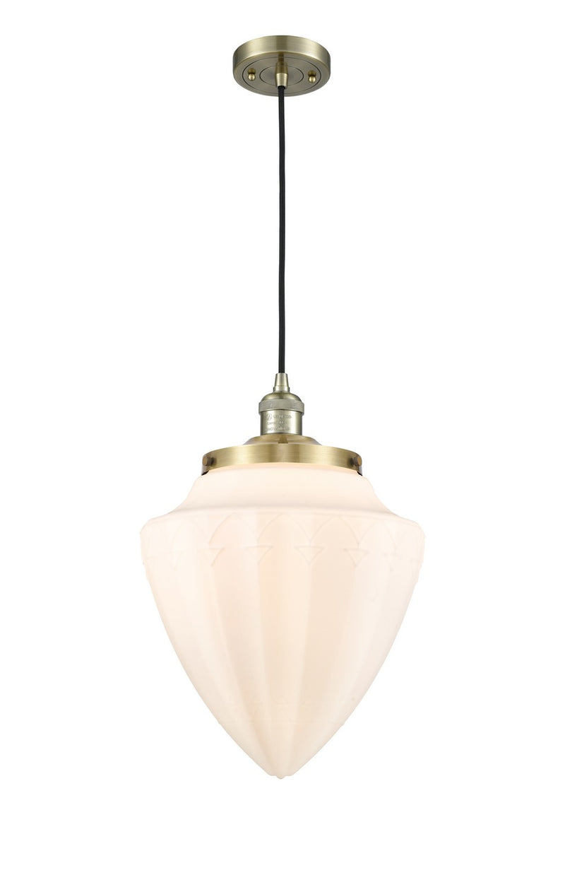 Innovations 201C-AB-G661-12 One Light Mini Pendant, Antique Brass