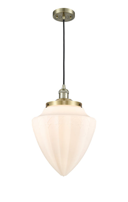 Innovations 201C-AB-G661-12 One Light Mini Pendant, Antique Brass