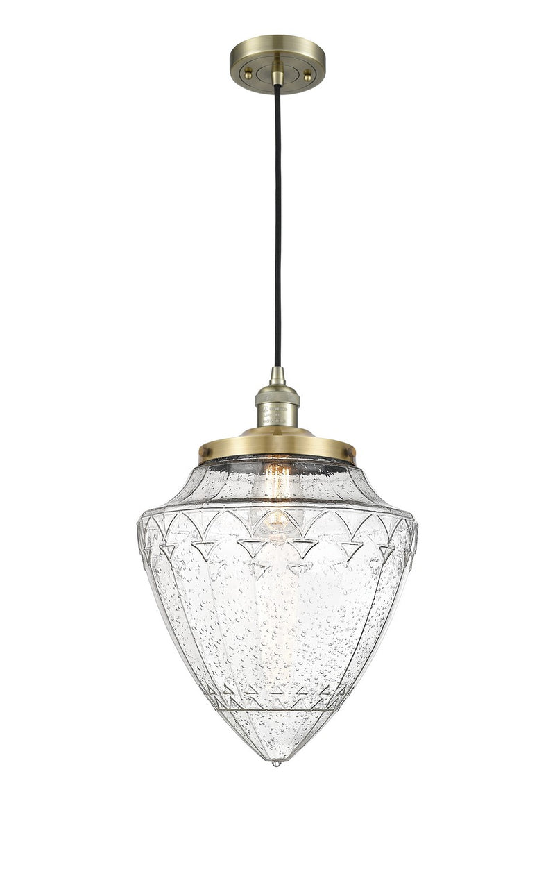 Innovations 201C-AB-G664-12 One Light Mini Pendant, Antique Brass
