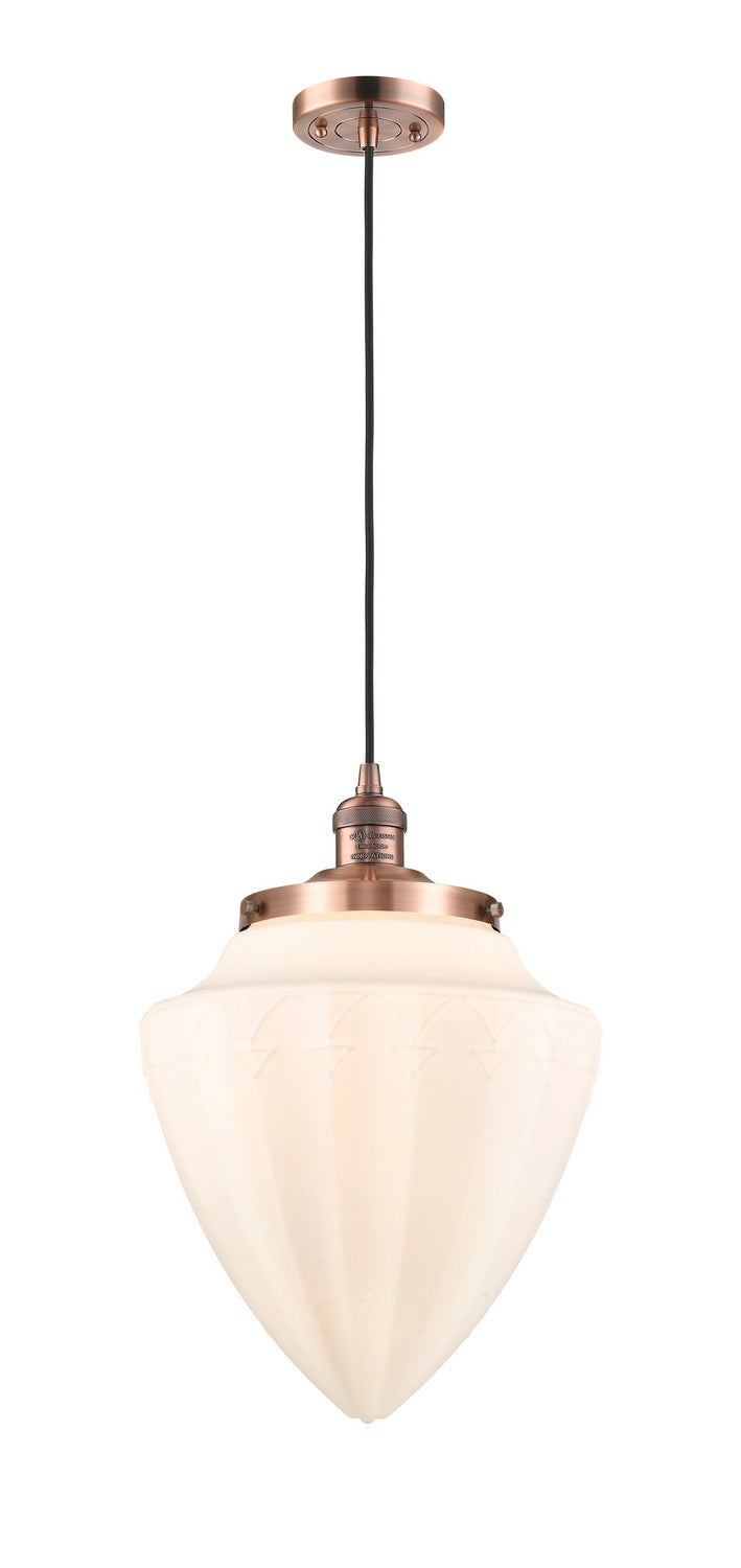 Innovations 201C-AC-G661-12 One Light Mini Pendant, Antique Copper