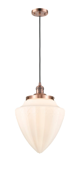 Innovations 201C-AC-G661-12 One Light Mini Pendant, Antique Copper