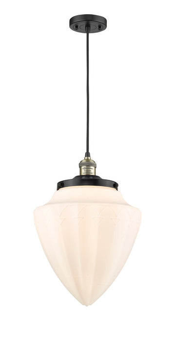 Innovations 201C-BAB-G661-12 One Light Mini Pendant, Black Antique Brass
