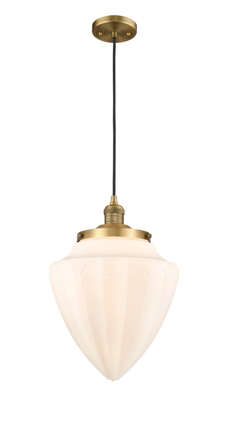 Innovations 201C-BB-G661-12 One Light Mini Pendant, Brushed Brass