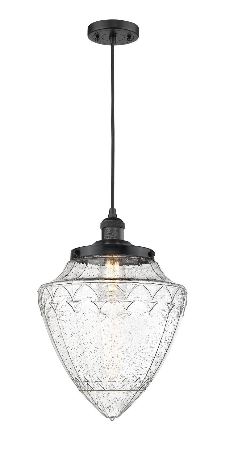 Innovations 201C-BK-G664-12 One Light Mini Pendant, Matte Black
