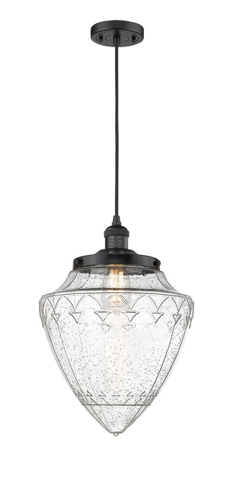 Innovations 201C-BK-G664-12 One Light Mini Pendant, Matte Black