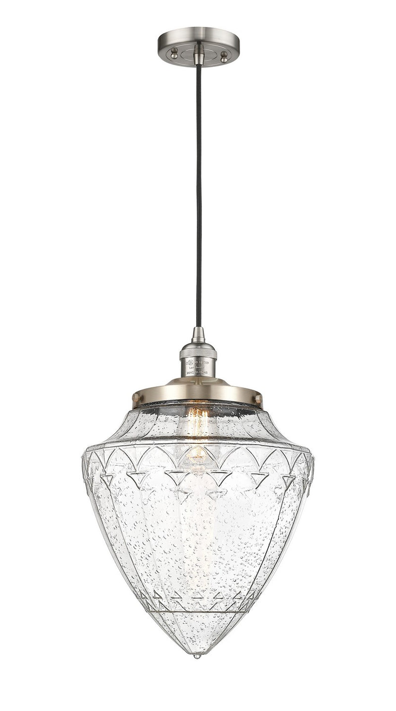 Innovations 201C-SN-G664-12 One Light Mini Pendant, Brushed Satin Nickel