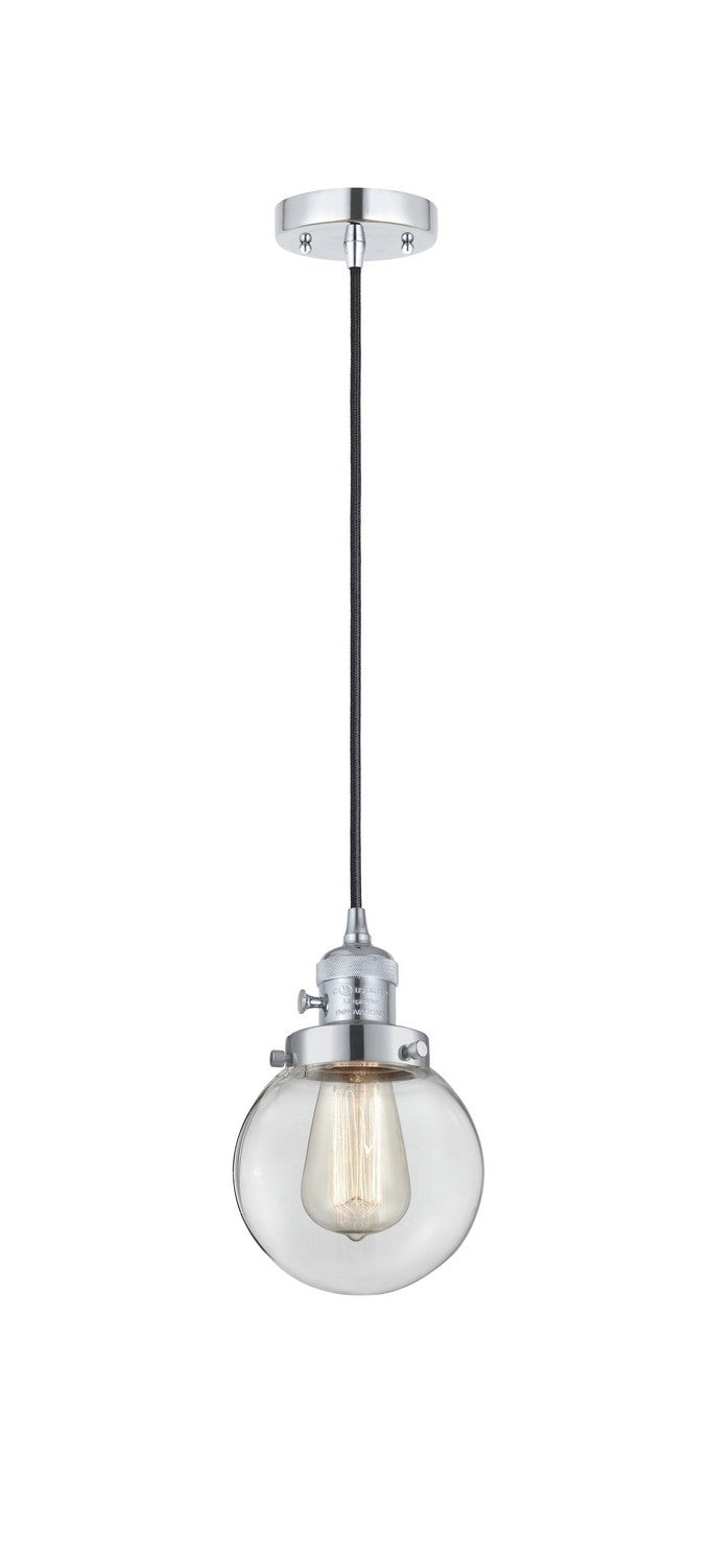 Innovations 201CSW-PC-G202-6 One Light Mini Pendant, Polished Chrome