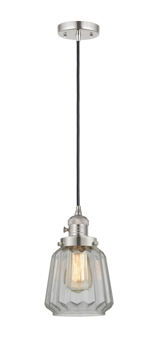 Innovations 201CSW-PN-G142 One Light Mini Pendant, Polished Nickel