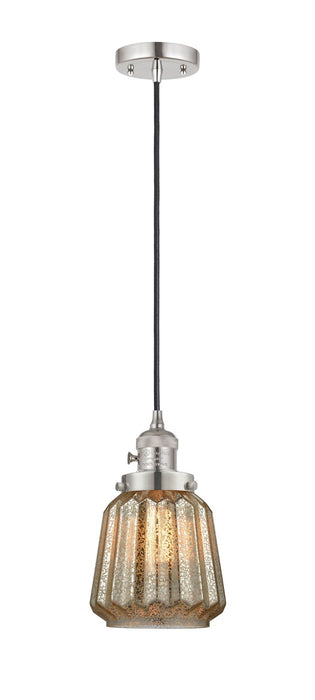 Innovations 201CSW-PN-G146 One Light Mini Pendant, Polished Nickel
