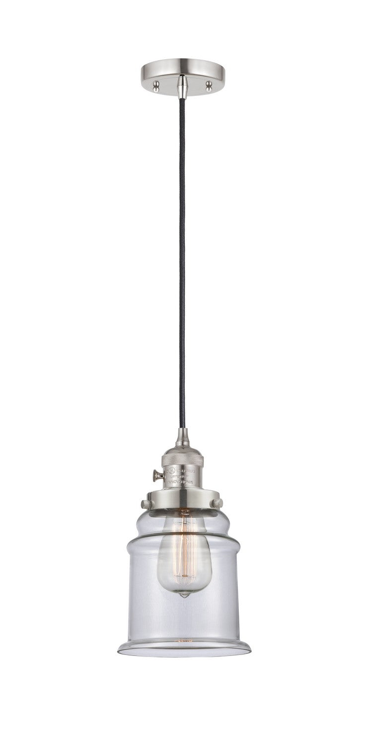 Innovations 201CSW-PN-G182 One Light Mini Pendant, Polished Nickel